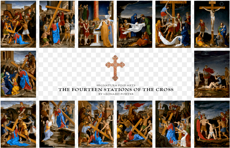 Visit 14 Stations Of The Cross Hd, Symbol, Collage, Art, Painting Free Transparent Png