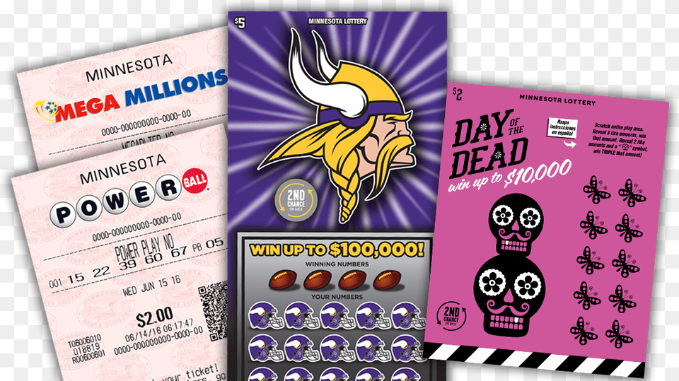 Visit A Lottery Retailer And Add Some Excitement To 9 Inch Round Plates Minnesota Vikings, Advertisement, Poster, Text, Paper Png