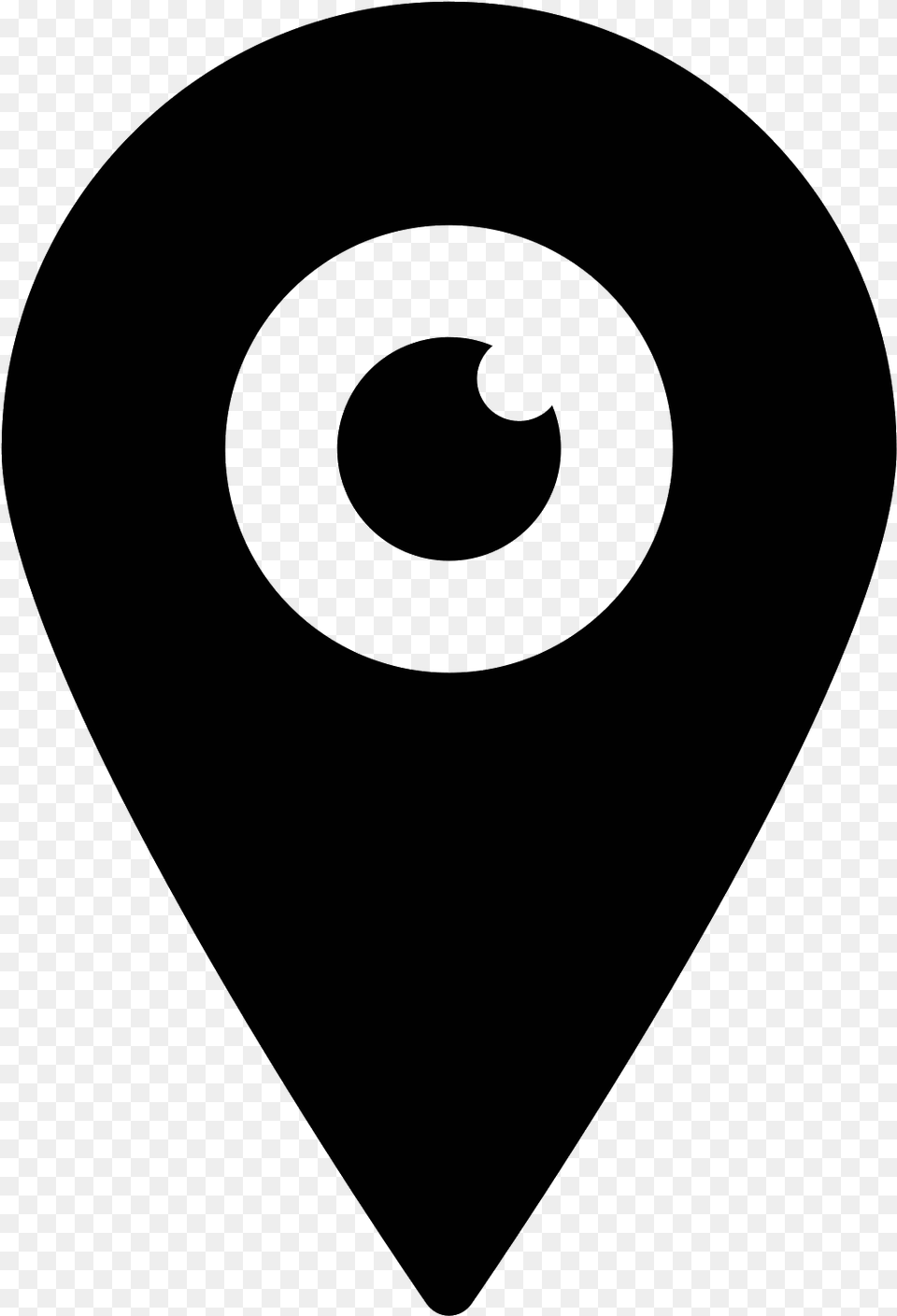 Visit Filled Icon Location Point, Gray Free Png