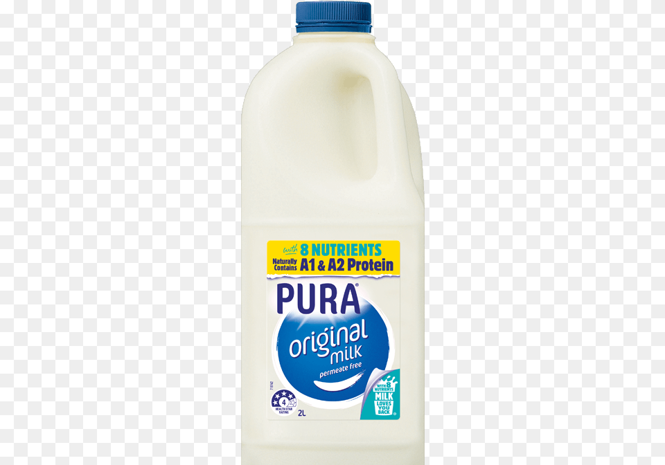 Visit Website Nutrition Info Pura A2 Milk, Beverage, Dairy, Food Png Image