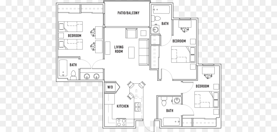 Vista Del Sol Shared Room, Diagram, Floor Plan, Chart, Plan Free Png Download
