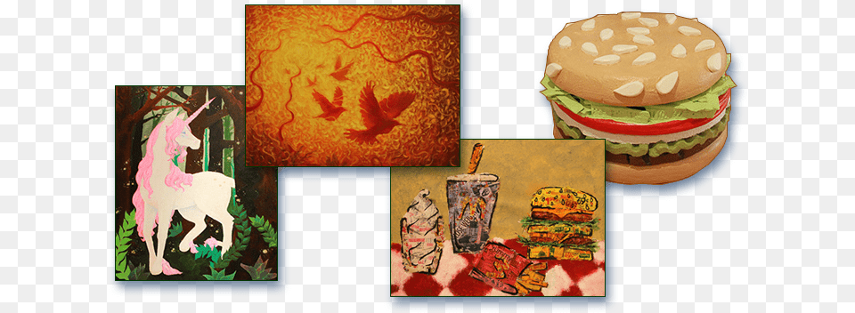 Visual Arts Student Exhibition, Burger, Food, Art, Collage Png Image