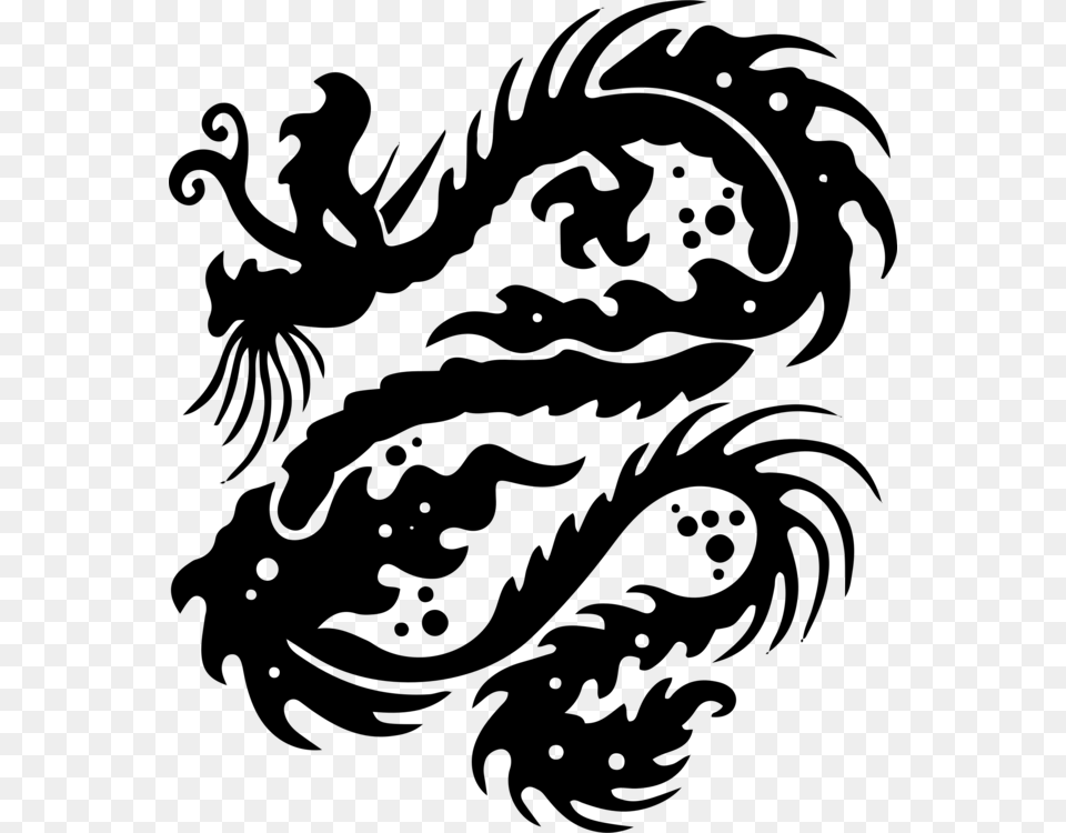 Visual Artsartsilhouette Women39s Small Dragon Tattoo, Gray Free Png