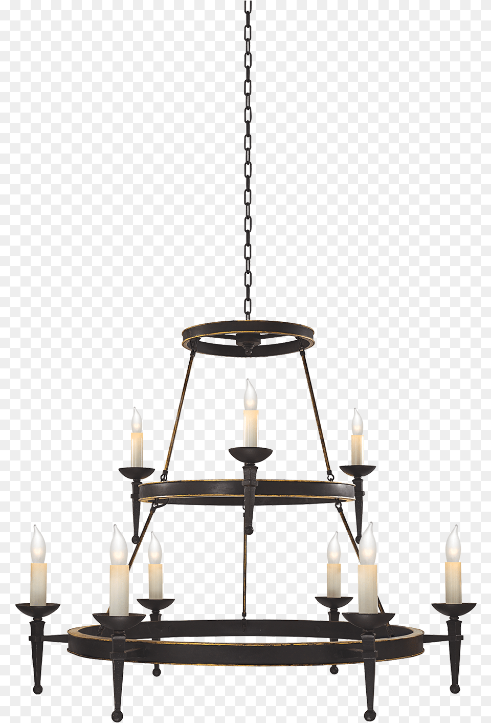 Visual Comfort Round Iron Chandelier, Lamp Free Png