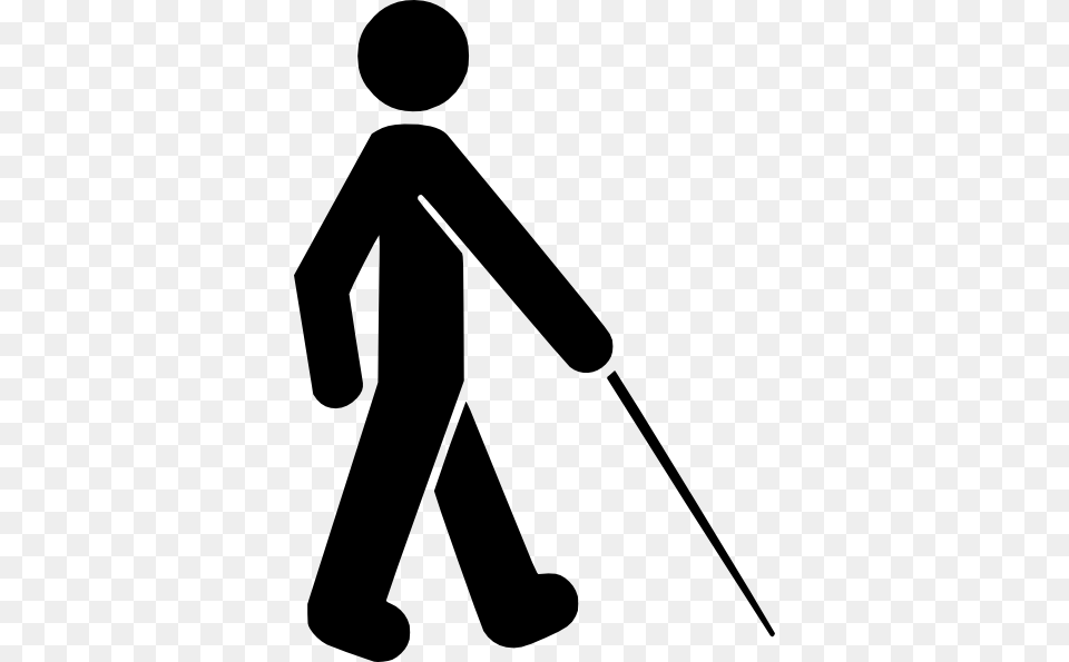 Visually Impaired Symbol Clip Art Vector, Person, Walking, Silhouette, Stencil Free Transparent Png