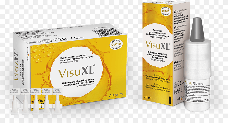 Visuxl Eye Drops, Bottle, Cosmetics Free Png Download