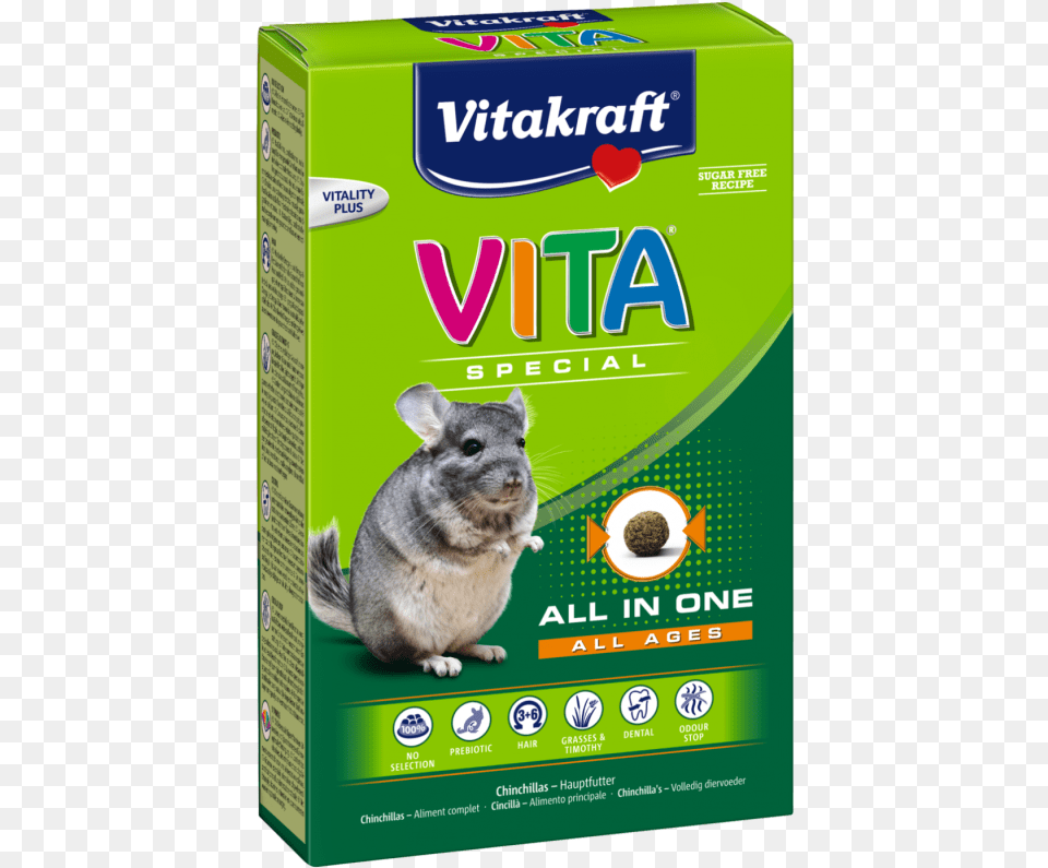 Vita Special All Ages Chinchillas By Vitakraft 600 Vitakraft Vitaspecial Regular Chinchilla 600gr, Animal, Mammal, Rodent, Kangaroo Free Png Download