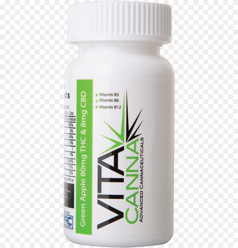 Vitacanna Green Apple 8mg Cbd Amp 80mg Thc Bottle, Herbal, Herbs, Plant, Shaker Free Png Download