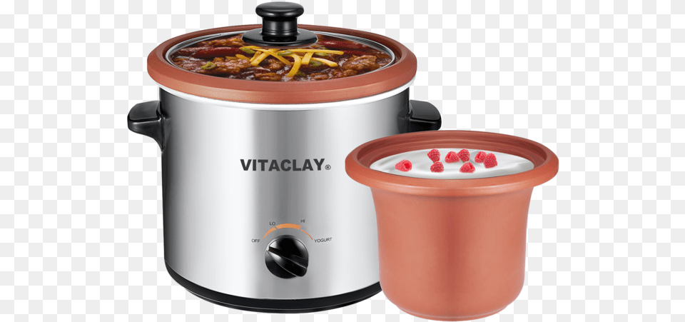Vitaclay Vs7600 2c 2 In 1 Organic Slow Cooker And Yogurt Yogurt Maker Alat, Appliance, Device, Electrical Device, Slow Cooker Png Image