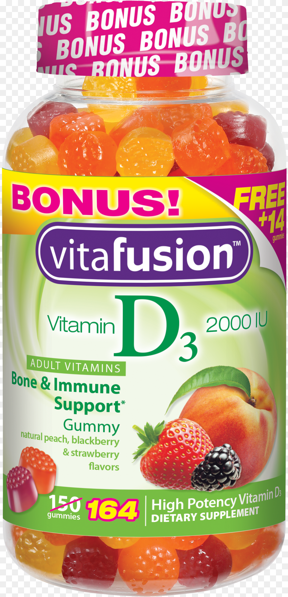 Vitafusion Vitamin D3 Adult Vitamins Download Strawberry, Food, Fruit, Ketchup, Plant Free Png