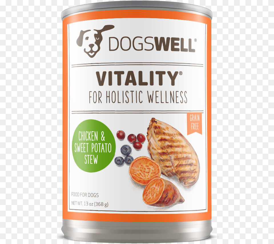 Vitality Chicken And Sweet Potato Canned Dog Food, Aluminium, Tin, Can, Canned Goods Png Image