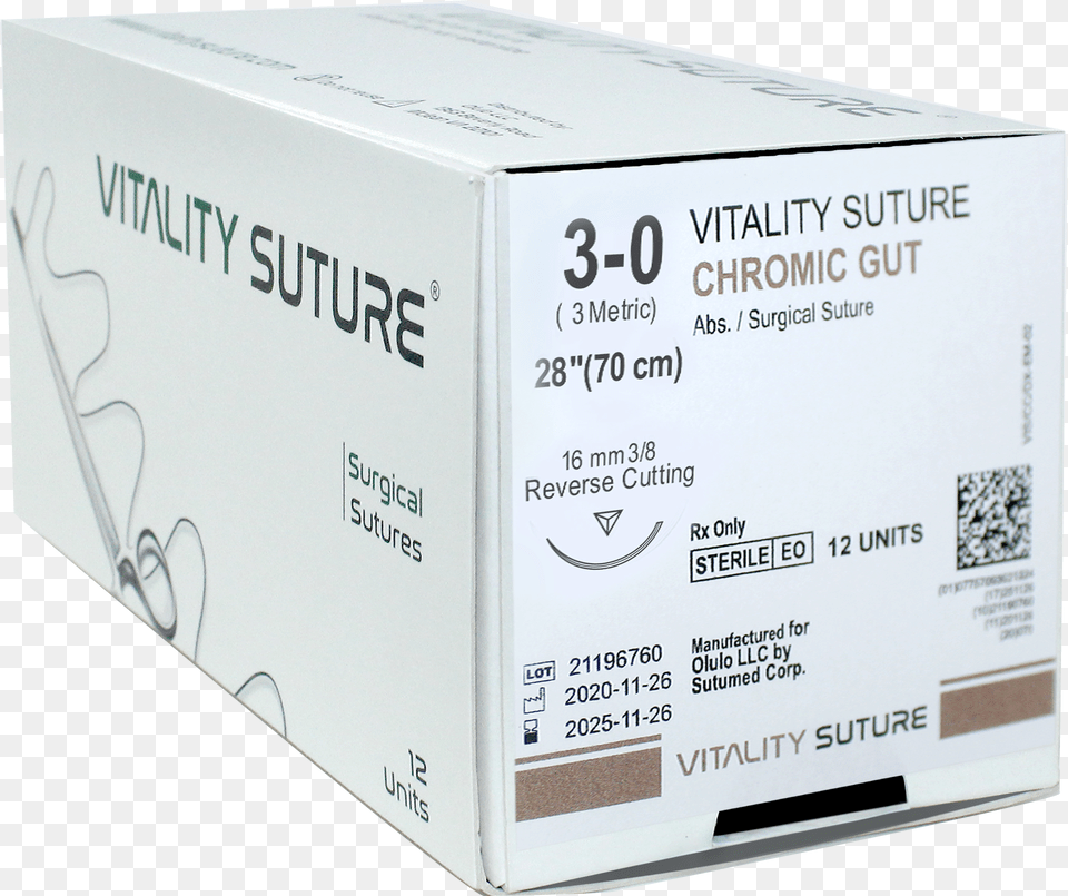 Vitality Suture Chromic Gut Cardboard Packaging Png