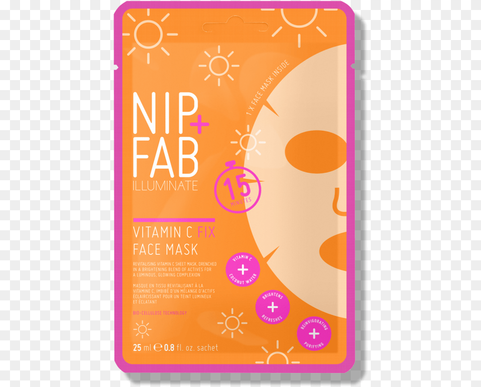 Vitamin C Fix Sheet Mask Nip And Fab Facemask, Advertisement, Poster, Electronics, Mobile Phone Free Transparent Png