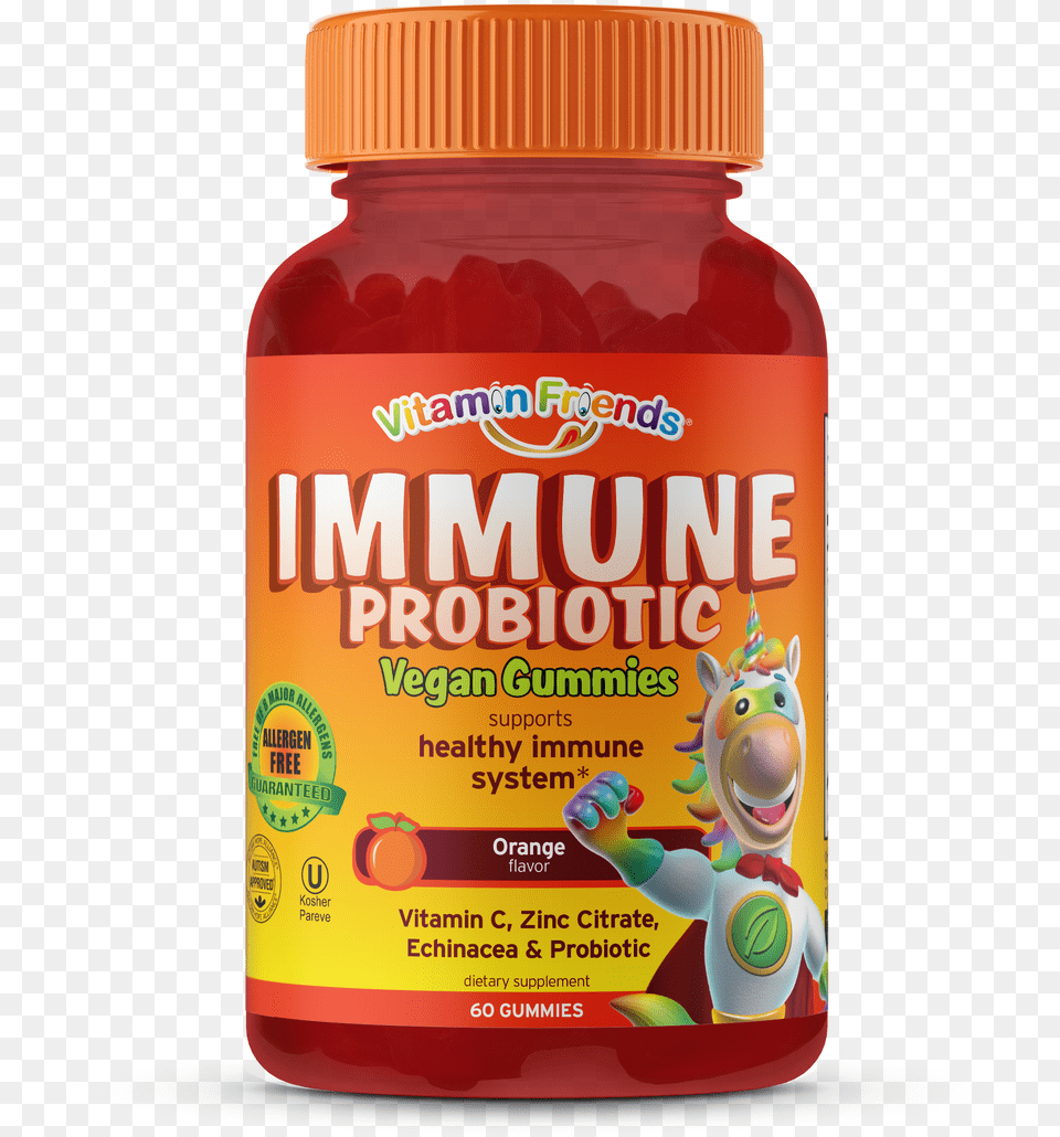 Vitamin Friends Kids Vegan Immune Gummies Vitamin Kids Immune, Food, Ketchup Free Png