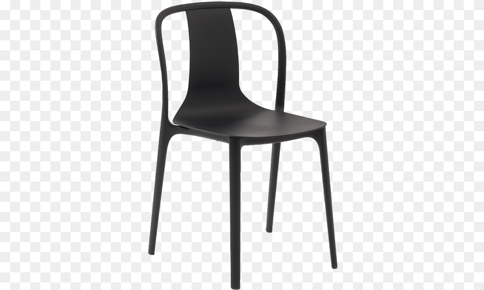 Vitra Belleville Plastic Chair Deep Black Black Bellevilel Vitra, Furniture, Armchair Free Png