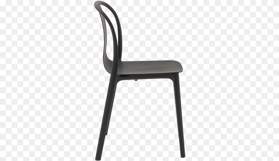 Vitra Belleville Plastic Chair Deep Black Chair, Furniture, Armchair Png Image