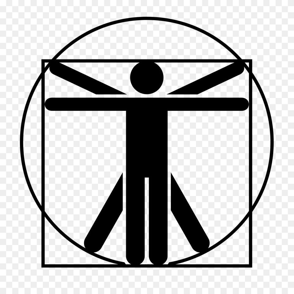 Vitruvian Man Noun Project, Gray Png Image