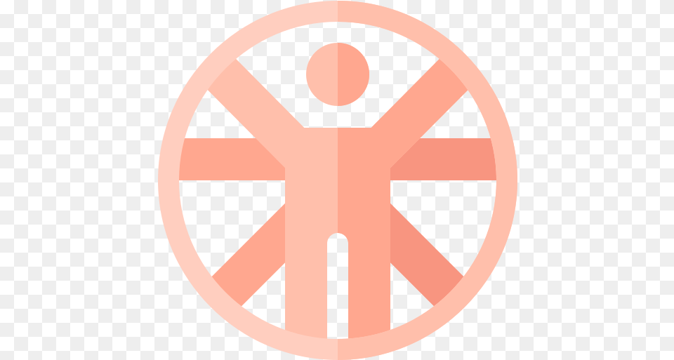 Vitruvian Man People Icons Circle, Sign, Symbol, Disk, Road Sign Free Transparent Png