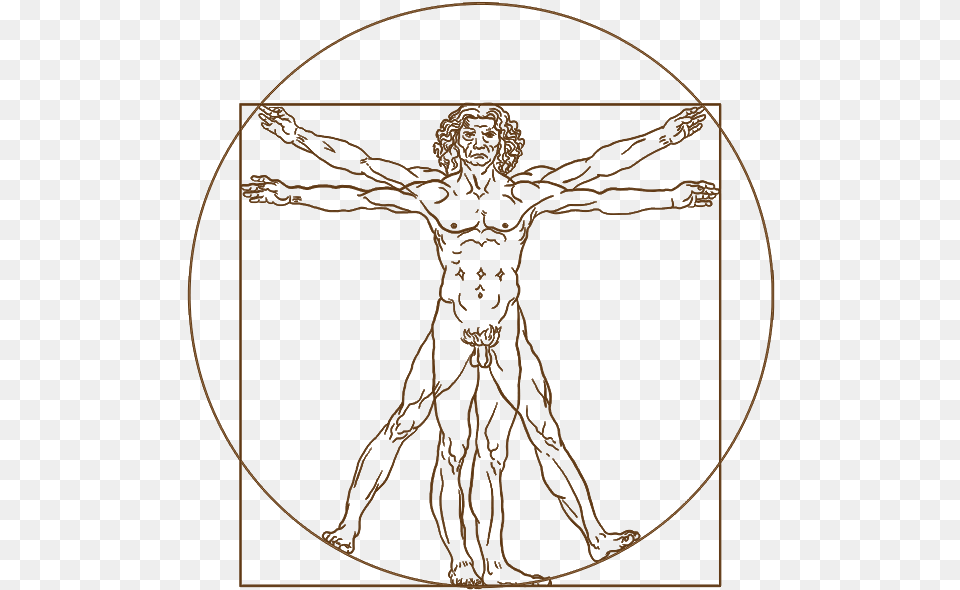 Vitruvian Man White Background, Cross, Symbol, Bow, Weapon Png Image