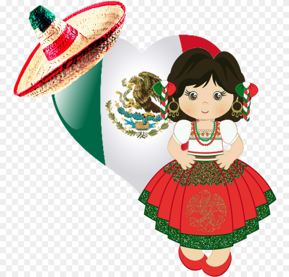 Viva Mexico Aracelyzurita1 Mexico Flag, Clothing, Hat, Baby, Person Png