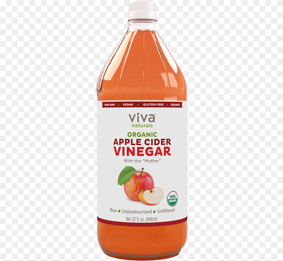 Viva Naturals Organic Apple Cider Vinegar, Beverage, Juice, Food, Fruit Free Transparent Png