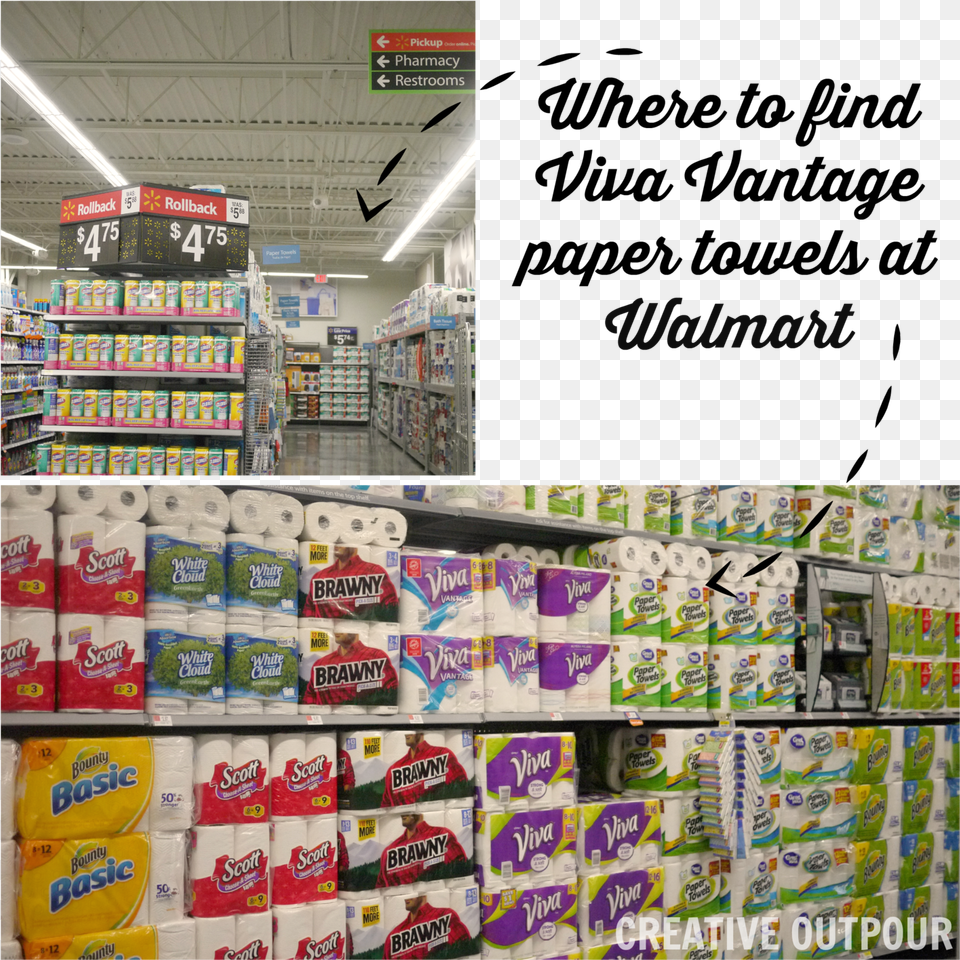 Viva Vantage Paper Towels Walmart Tailgating Razorbacks Convenience Store, Shop, Indoors, Market, Grocery Store Png