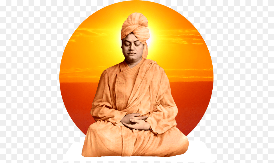Vivekananda Hindu God India Swami Vivekananda Doing Meditation, Photography, Adult, Person, Man Free Transparent Png