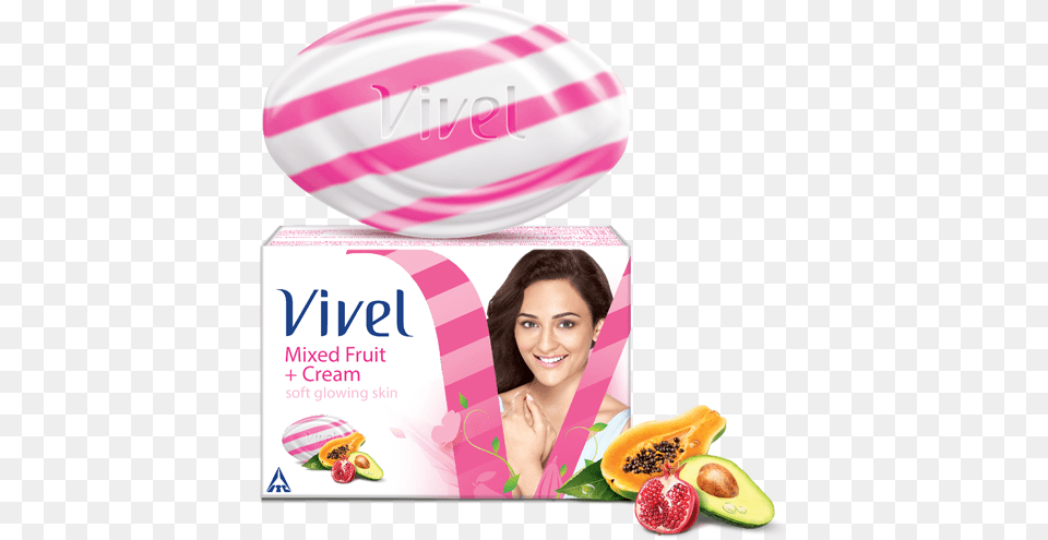 Vivel Mixed Fruit Cream Soap, Adult, Female, Person, Woman Png Image