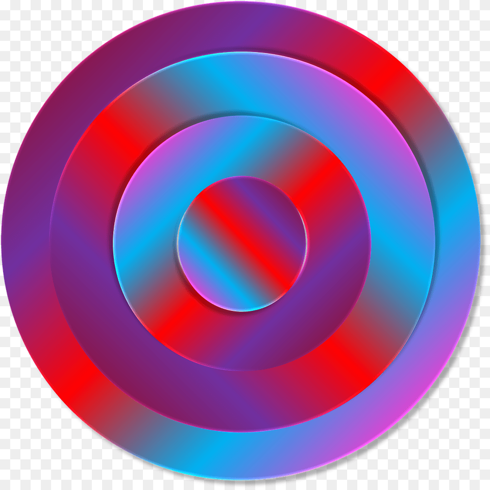 Vivid 3d Circle Shapes Geometric Gradient Red, Sphere, Spiral, Disk Free Png Download