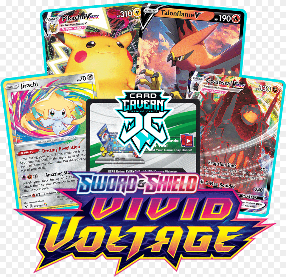 Vivid Voltage Ptcgo Code Pokemon Vivid Voltage Logo, Book, Comics, Publication, Advertisement Free Transparent Png