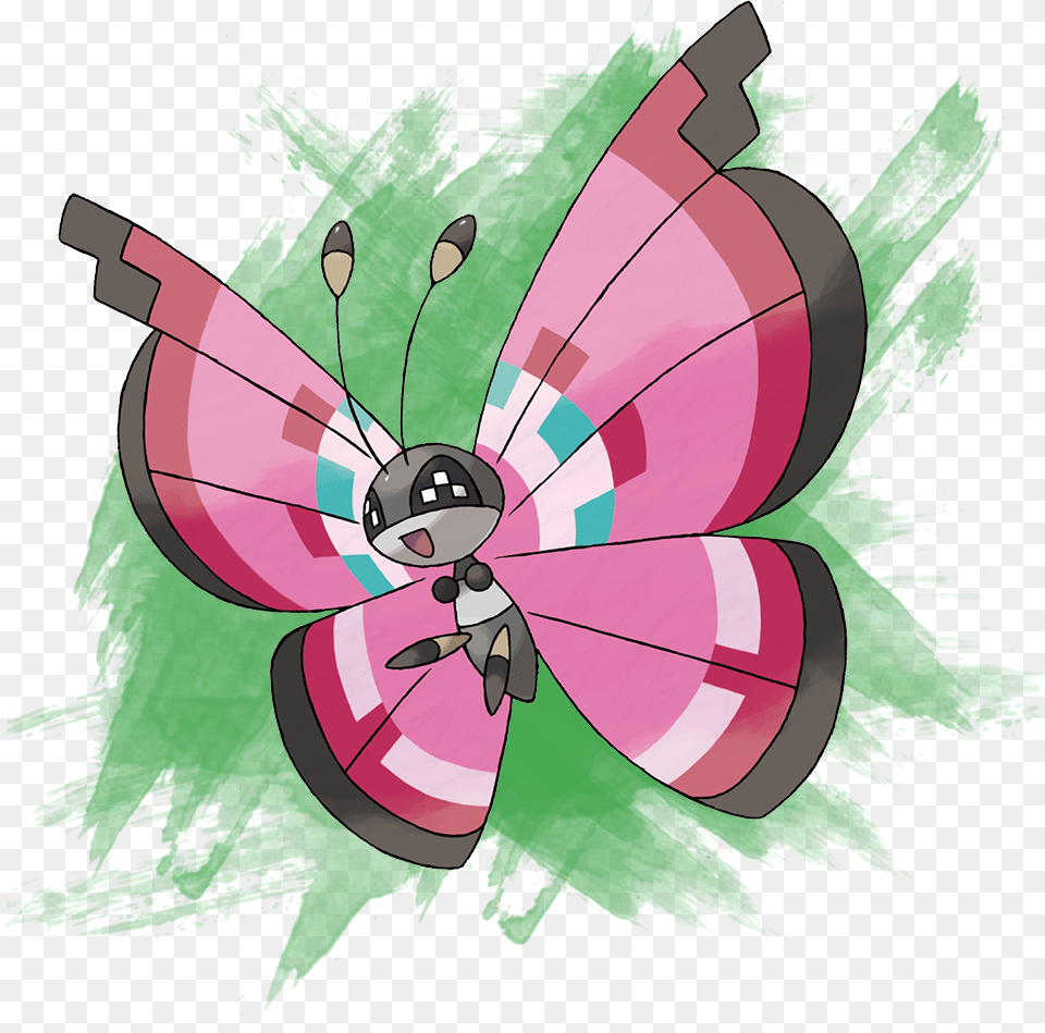 Vivillon Pokemon Go, Graphics, Art, Sea Life, Animal Png Image