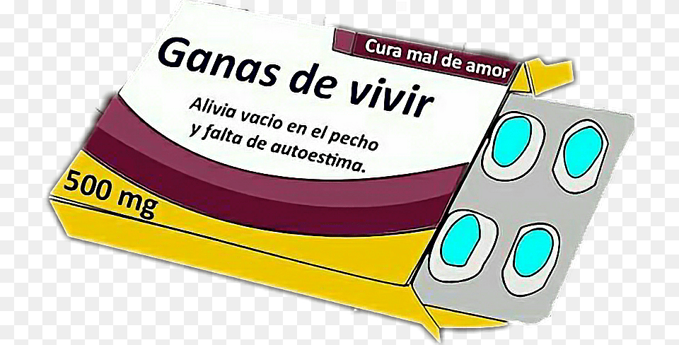 Vivir Ganas Pastillas Tumblr Ganas De Vivir Sticker, Text Png