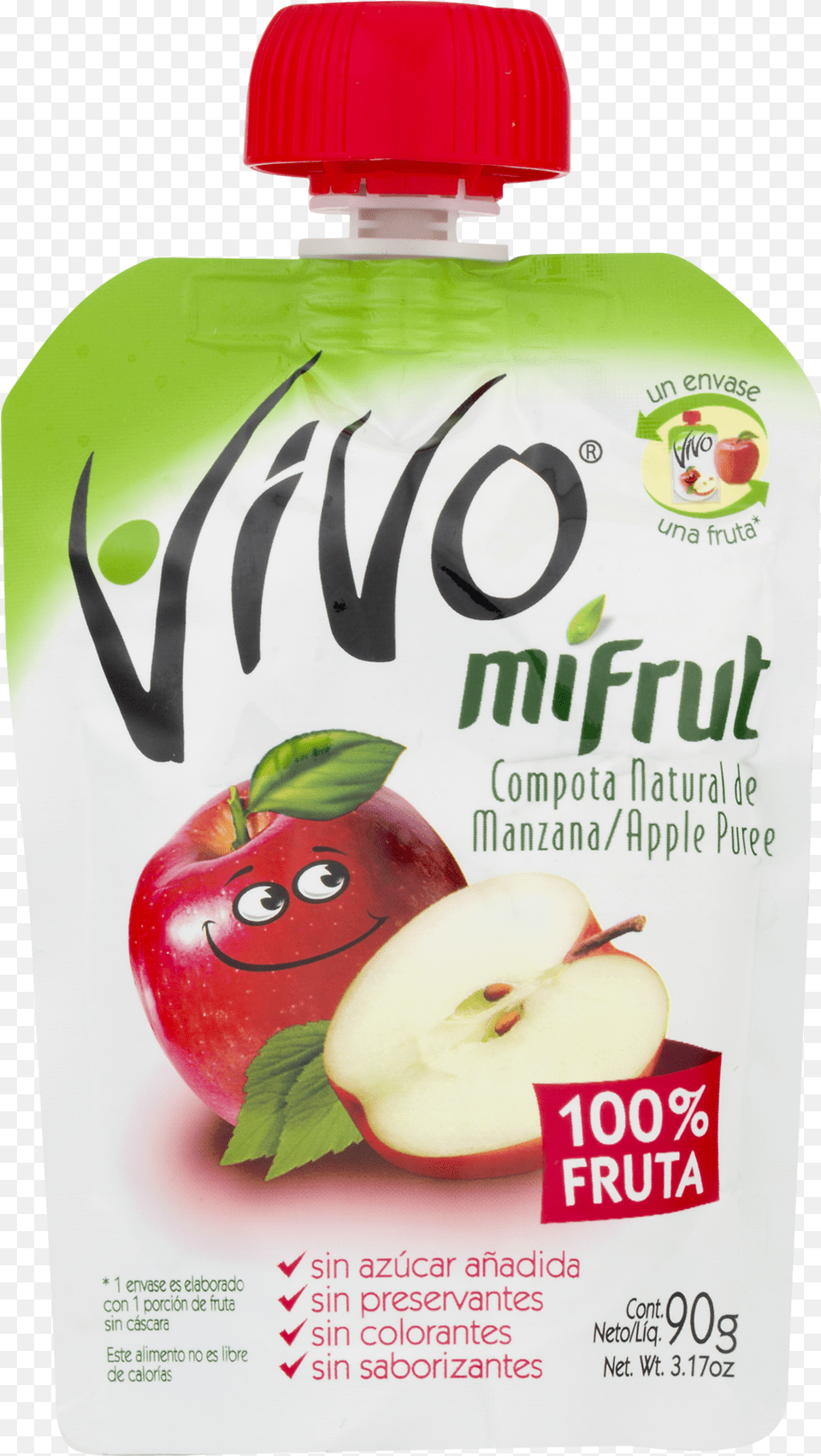 Vivo Mifrut Apple Puree 317 Oz, Food, Fruit, Plant, Produce Png Image