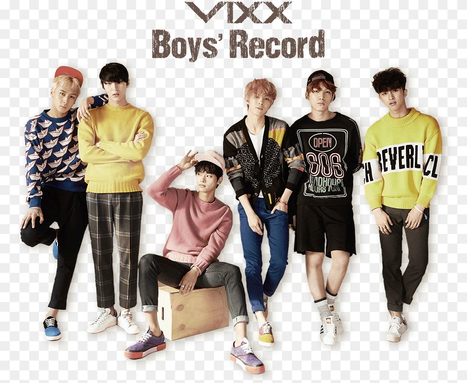 Vixx Boys39 Record Vixx Boys Record, Teen, Pants, Hat, People Png