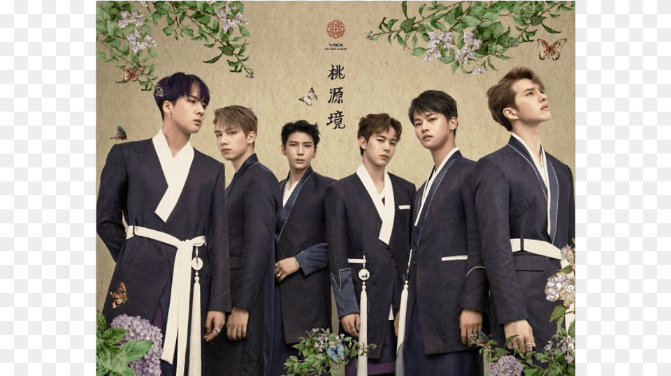 Vixx Is Bringing Their 4th Mini Album Paradise On Eartheden Vixx Shangri La Poster, People, Formal Wear, Plant, Jacket Free Transparent Png