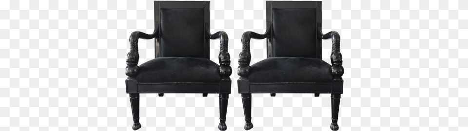 Viyet Designer Furniture Seating Vintage Black Accent Accent Chairs Black, Chair, Armchair Png