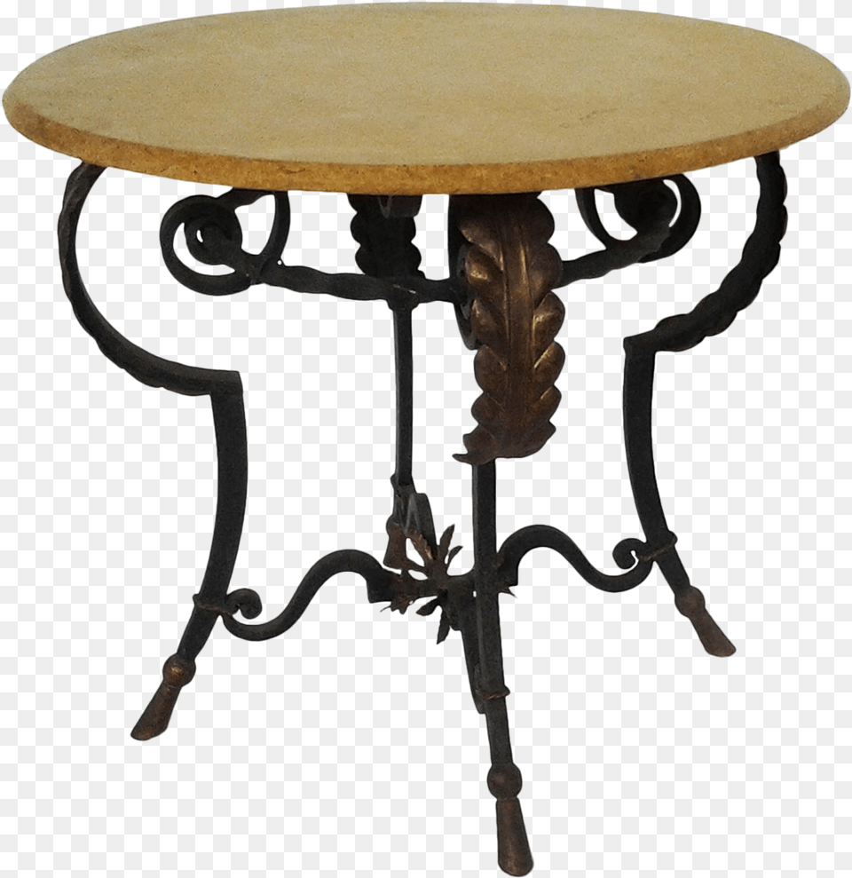 Viyet Wrought Iron Round Pied Dining Table Coffee Table, Coffee Table, Dining Table, Furniture, Tabletop Free Png