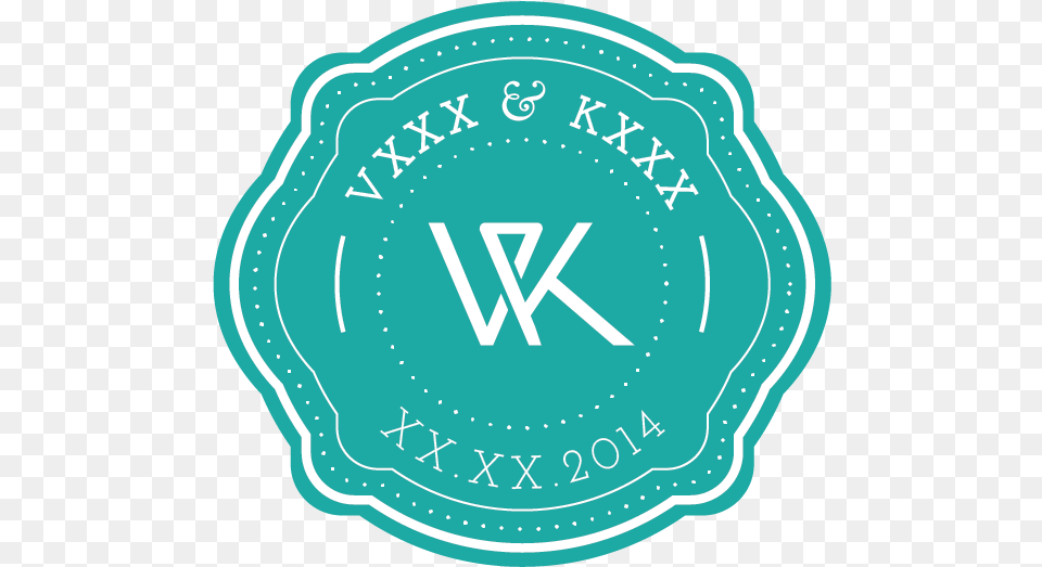 Vk Matrimonial Monograph Wedding Monograph Crest Logo Vk, Food, Ketchup, Turquoise, Wax Seal Free Png Download