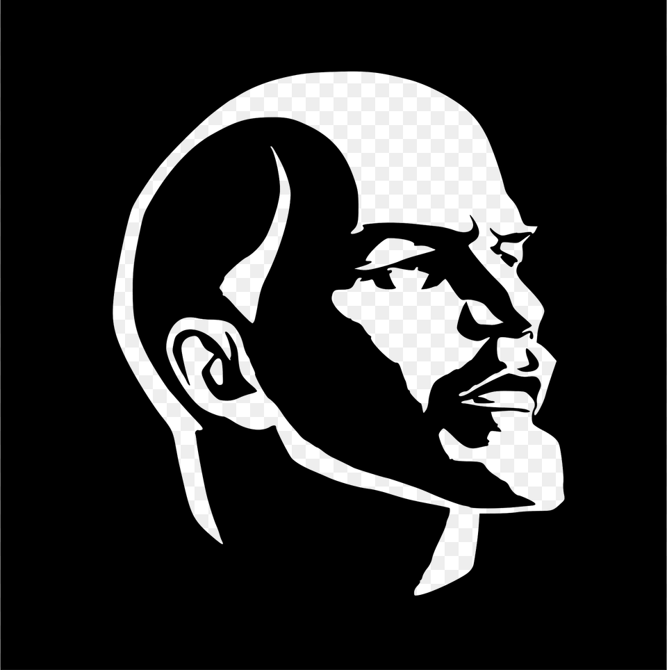 Vladimir Ilyich Lenin Clipart, Stencil, Person, Face, Head Png Image