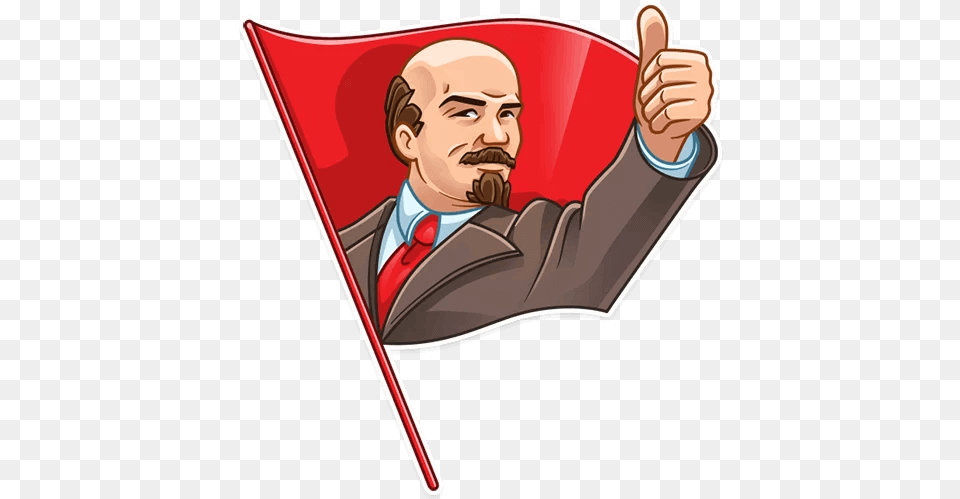 Vladimir Lenin Stickers By Oleg Sul Lenin Sticker, Person, Body Part, Hand, Finger Free Png