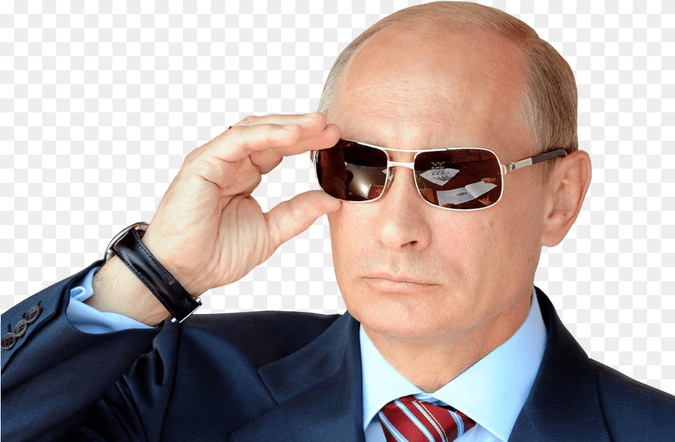 Vladimir Putin Con Gafas De Sol Putin Glasses, Accessories, Sunglasses, Tie, Formal Wear Free Png