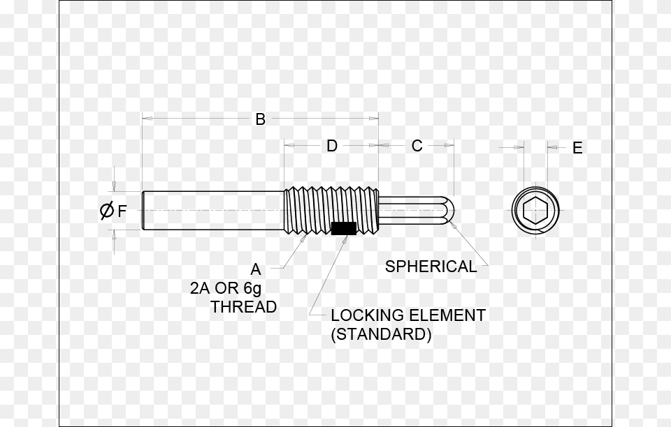 Vlier Long Travel Hexagonal Shaped Steel Plungers Diagram, Machine, Spoke, Cad Diagram Png Image