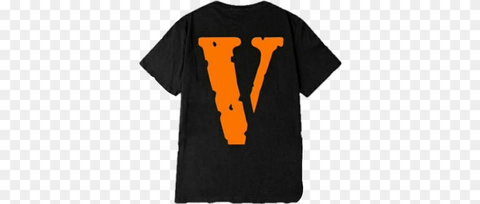 Vlone Black Tee Shirt, Clothing, T-shirt, Weapon Free Png Download