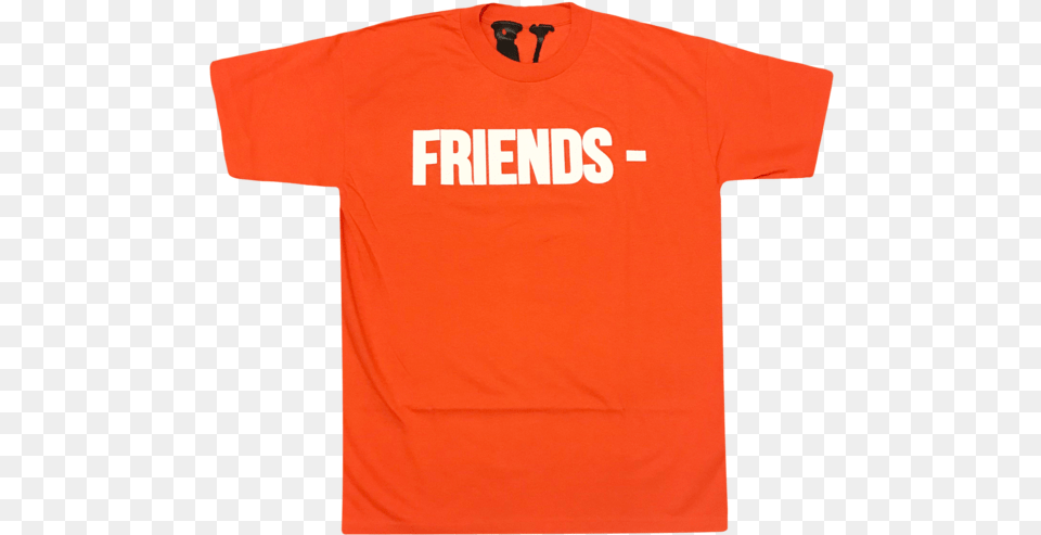 Vlone Orange Friends Logo, Clothing, Shirt, T-shirt Png