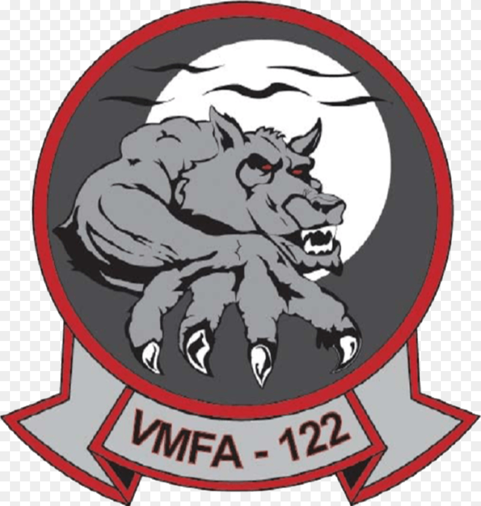 Vmfa 122 Werewolves, Electronics, Hardware, Logo, Emblem Free Transparent Png