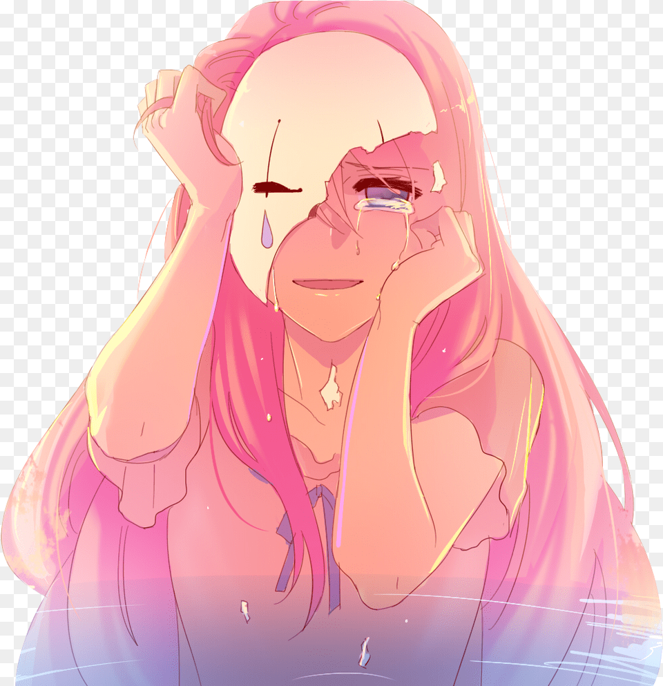 Vocaloid And Anime Anime Girl With Mask Crying, Adult, Person, Female, Woman Free Png