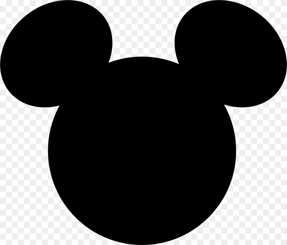 Voce Mesma Convite Minnie Vermelha Mickey Mouse Head Silhouette, Gray Free Png