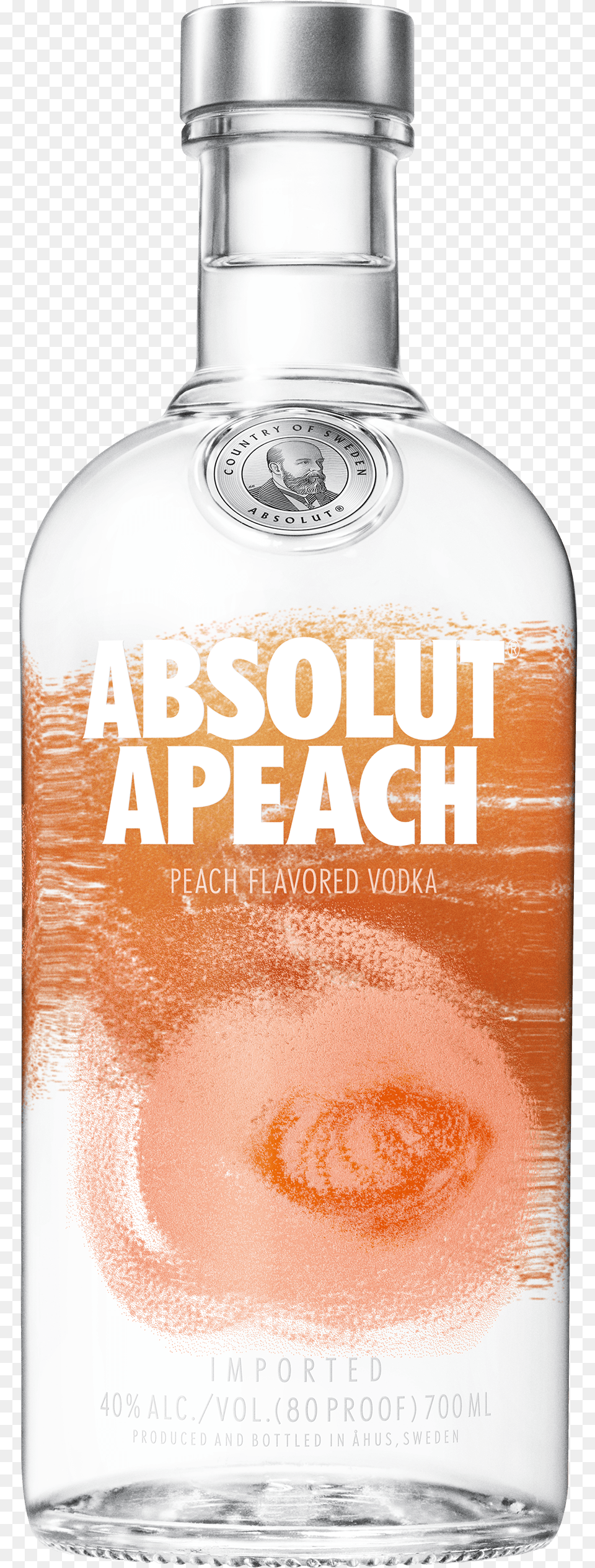 Vodka Absolut Apeach, Alcohol, Beverage, Liquor, Gin Free Png