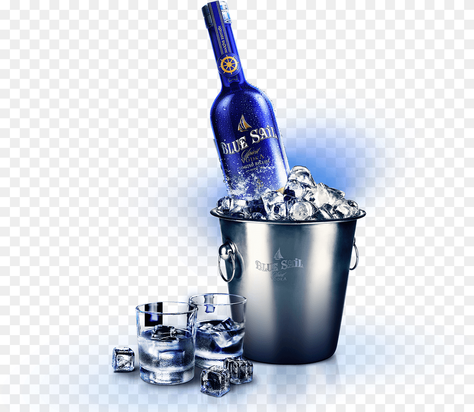 Vodka Blue Sail Is A New Brand Of The Pride Vodka, Bottle, Alcohol, Beverage, Liquor Png Image