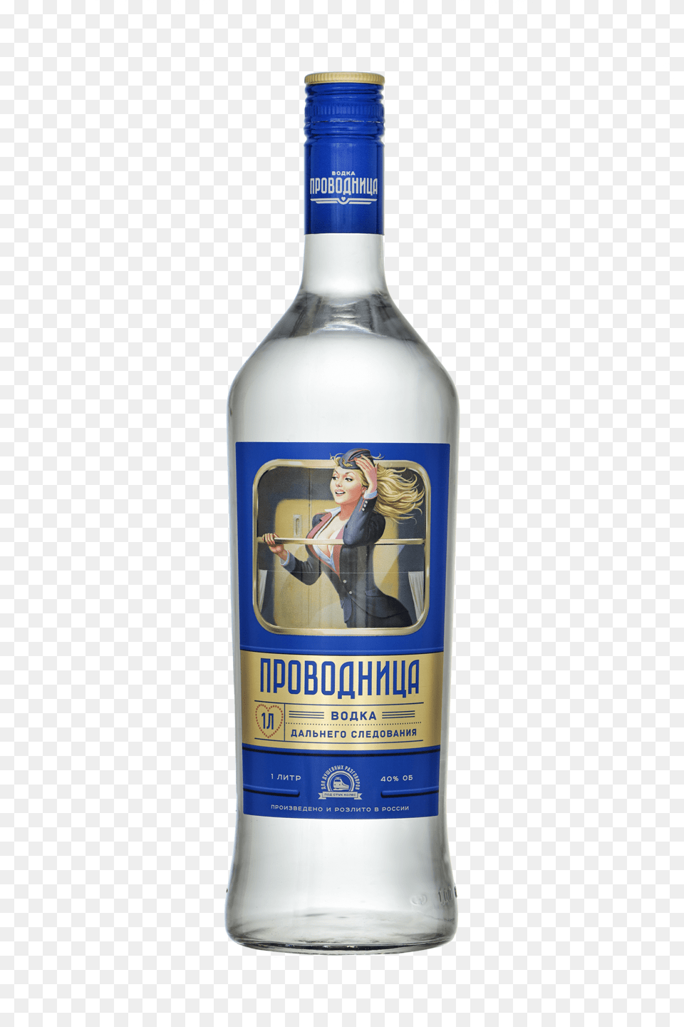 Vodka Provodnitsa Alcohol Company Premium Spirits, Beverage, Liquor, Adult, Person Png
